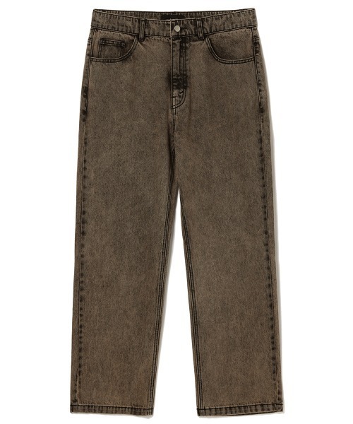 MAHAGRID(マハグリッド)の「『mahagrid/マハグリッド』OVERDYED ACID DENIM PANT/オーバーダイ アシッドデニムパンツ(デニムパンツ・レディース・ブラウン/ブルー・L/M)」の2枚目の写真