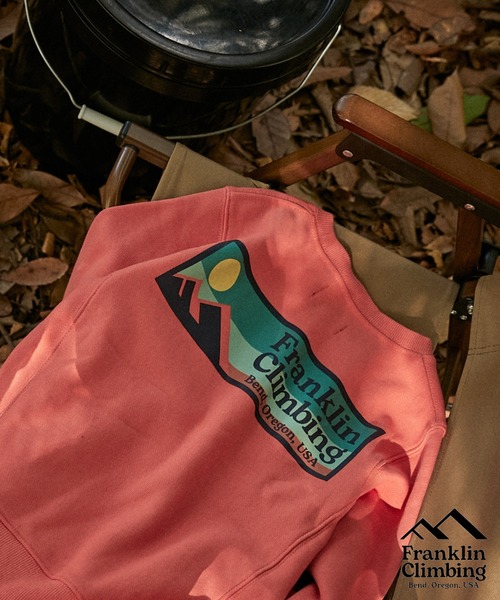 Franklin Climbing(フランクリンクライミング)の「【Franklin Climbing 】キッズ バックロゴスウェットテッククルー(スウェット・キッズ・ダークグレー/グレー/ピンク・L/XL/M/XXL)」の3枚目の写真