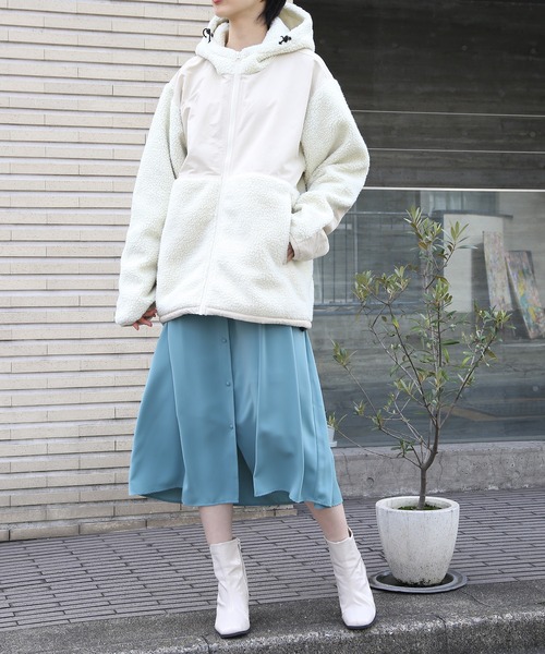 United Athle(ユナイテッドアスレ)の「【United Athle】シープボアフリース フルZIPパーカー ミリタリー ※7496(ブルゾン・メンズ・ブラック/グリーン/ブラウン/アイボリー・L/M/S/XL)」の5枚目の写真