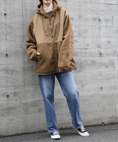 United Athle(ユナイテッドアスレ)の「【United Athle】シープボアフリース フルZIPパーカー ミリタリー ※7496(ブルゾン・メンズ・ブラック/グリーン/ブラウン/アイボリー・L/M/S/XL)」の10枚目の写真