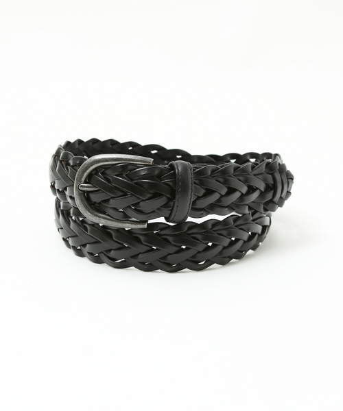 ABAHOUSE GRAY（アバハウスグレイ）の「レザー メッシュ ベルト（ベルト・メンズ・ブラック/チョコ・フリー）」の2枚目の写真