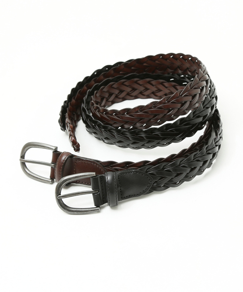 ABAHOUSE GRAY（アバハウスグレイ）の「レザー メッシュ ベルト（ベルト・メンズ・ブラック/チョコ・フリー）」の3枚目の写真