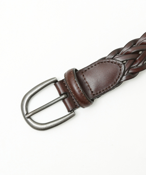 ABAHOUSE GRAY（アバハウスグレイ）の「レザー メッシュ ベルト（ベルト・メンズ・ブラック/チョコ・フリー）」の4枚目の写真