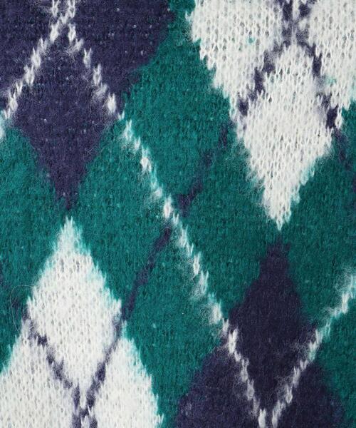 INGNI(イング)の「モヘアタッチアーガイル柄ロングカーディガン(カーディガン/ボレロ・レディース・マスタード/グリーン/ブラック・M)」の12枚目の写真