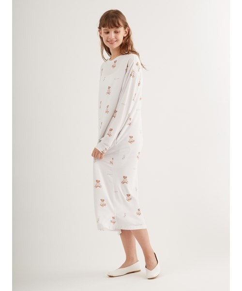 【新品.タグ付き】♡ジェラートピケ♡ボーダーベア柄ワンピース♡ブルー♡ gelato pique（ジェラートピケ）の「ボーダーベア柄ワンピース