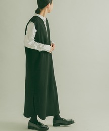 FORK&SPOON | FORK&SPOON　Vネックベストワンピース(ワンピース)