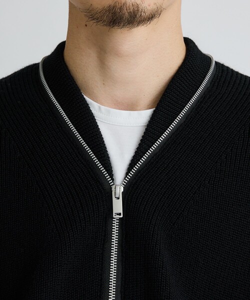 WRAPINKNOT(ラッピンノット)の「ZIP KNIT CARDIGAN(カーディガン/ボレロ・メンズ・ブラック・2/3)」の15枚目の写真