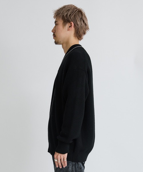 WRAPINKNOT(ラッピンノット)の「ZIP KNIT CARDIGAN(カーディガン/ボレロ・メンズ・ブラック・2/3)」の4枚目の写真