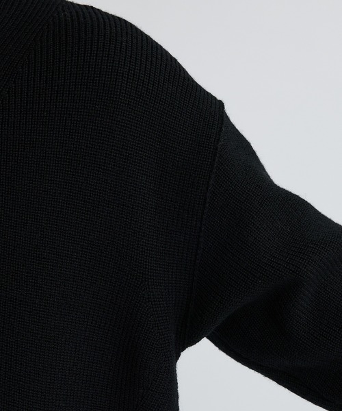 WRAPINKNOT(ラッピンノット)の「ZIP KNIT CARDIGAN(カーディガン/ボレロ・メンズ・ブラック・2/3)」の7枚目の写真