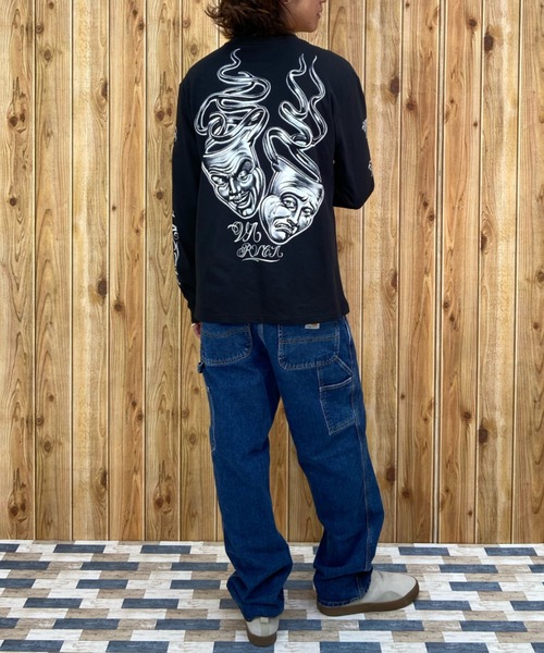 RVCA/ルーカ×Mr.Cartoonコラボモデル ロゴプリントT ロンT