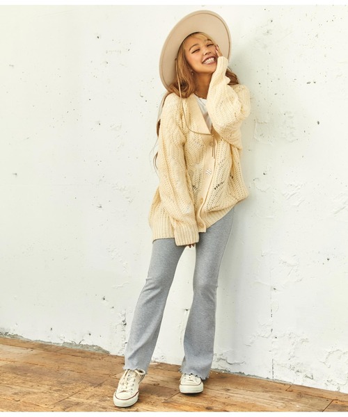 anap mimpi（アナップミンピ）の「柄編みモヘアタッチニットカーディガン（カーディガン/ボレロ・レディース・アイボリー/ターコイズブルー/ラベンダー/レッド・FREE）」の11枚目の写真