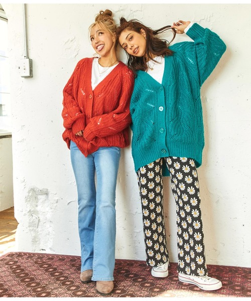 anap mimpi（アナップミンピ）の「柄編みモヘアタッチニットカーディガン（カーディガン/ボレロ・レディース・アイボリー/ターコイズブルー/ラベンダー/レッド・FREE）」の19枚目の写真