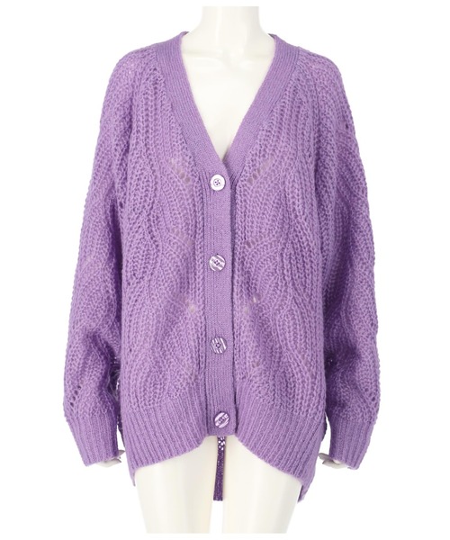 anap mimpi（アナップミンピ）の「柄編みモヘアタッチニットカーディガン（カーディガン/ボレロ・レディース・アイボリー/ターコイズブルー/ラベンダー/レッド・FREE）」の15枚目の写真