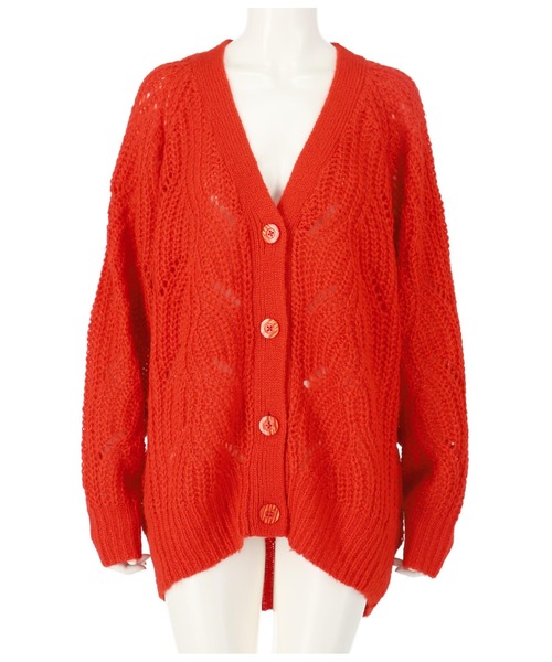 anap mimpi（アナップミンピ）の「柄編みモヘアタッチニットカーディガン（カーディガン/ボレロ・レディース・アイボリー/ターコイズブルー/ラベンダー/レッド・FREE）」の6枚目の写真