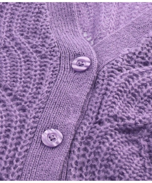 anap mimpi（アナップミンピ）の「柄編みモヘアタッチニットカーディガン（カーディガン/ボレロ・レディース・アイボリー/ターコイズブルー/ラベンダー/レッド・FREE）」の17枚目の写真
