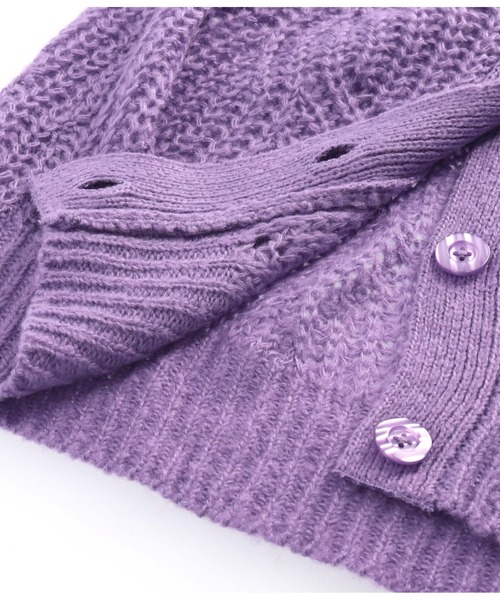 anap mimpi（アナップミンピ）の「柄編みモヘアタッチニットカーディガン（カーディガン/ボレロ・レディース・アイボリー/ターコイズブルー/ラベンダー/レッド・FREE）」の13枚目の写真