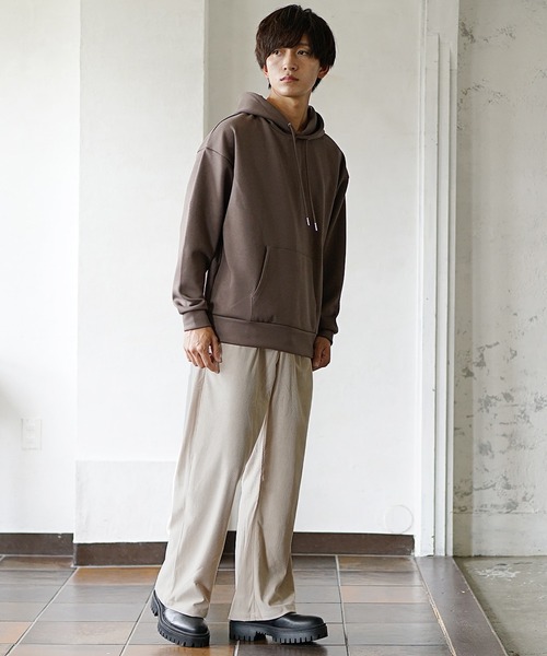 MinoriTY（マイノリティ）の「【入荷禁止】セミフレアパンツ ソフトコーデュロイ ワイドパンツ ルーズ スラックス 春服 冬服（スラックス・メンズ・ブラウン/チャコール/グレー/アイボリー・M/L）」の11枚目の写真