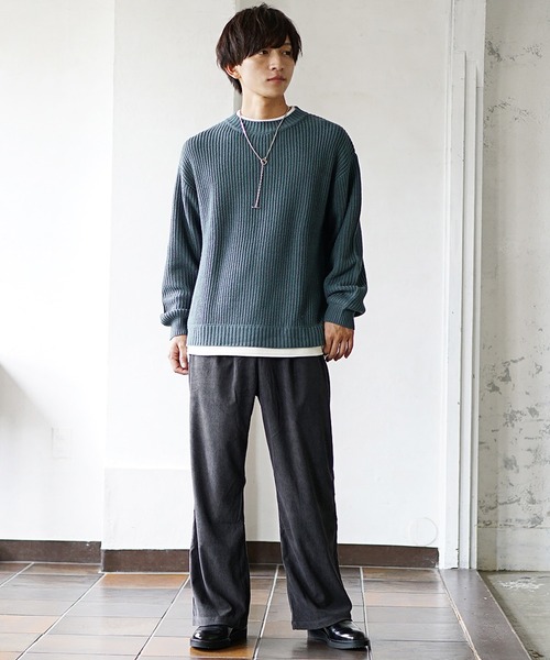 MinoriTY（マイノリティ）の「【入荷禁止】セミフレアパンツ ソフトコーデュロイ ワイドパンツ ルーズ スラックス 春服 冬服（スラックス・メンズ・ブラウン/チャコール/グレー/アイボリー・M/L）」の19枚目の写真