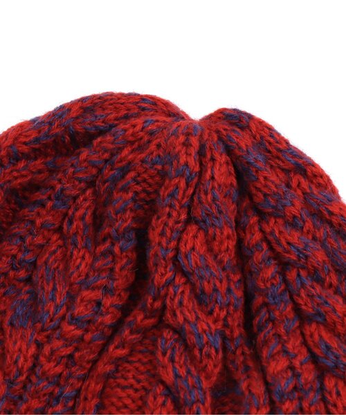 BREEZE（ブリーズ）の「耳当て付きニット帽（ニットキャップ/ビーニー・キッズ・アイボリー/レッド・58/54/50）」の7枚目の写真