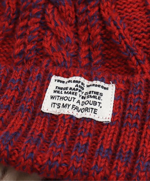 BREEZE（ブリーズ）の「耳当て付きニット帽（ニットキャップ/ビーニー・キッズ・アイボリー/レッド・58/54/50）」の16枚目の写真