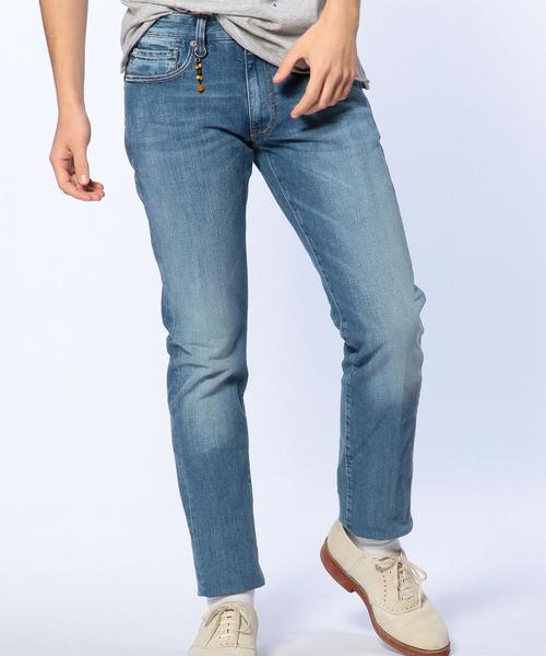 パンツ sky lace denim Clum ジーンズ デニム デニムパンツ Lace repaired damaged wide