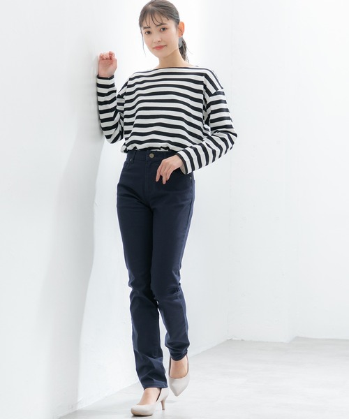 Honeys（ハニーズ）の「カラースキニー（股下７６ｃｍ）（その他パンツ・レディース・ネイビー/ベージュ/ブラック・M/LL/L/3L/S）」の4枚目の写真