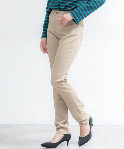 Honeys（ハニーズ）の「カラースキニー（股下７６ｃｍ）（その他パンツ・レディース・ネイビー/ベージュ/ブラック・M/LL/L/3L/S）」の14枚目の写真