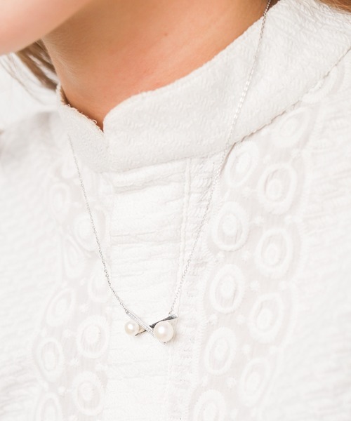 【セール】【MUSES】9mm&6mm淡水パール ハンドメイドネックレス（ネックレス）｜MUSES（ミューズ）