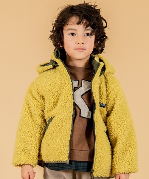 F.O.KIDS（エフオーキッズ）の「F.O.KIDS/エフオーキッズ リバーシブルマウンテンジャケット（マウンテンパーカー・キッズ・イエロー/アイボリー/ブルー/ブラウン/カーキ・130/140）」の5枚目の写真