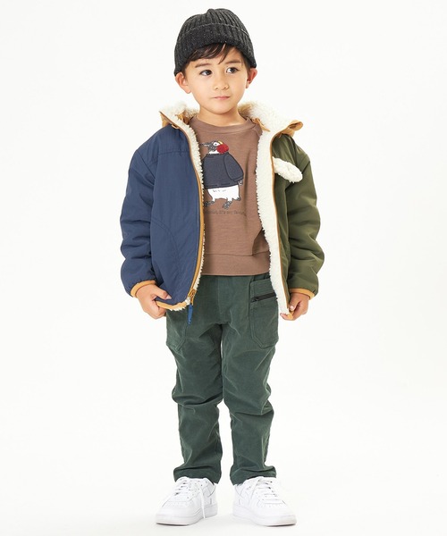 F.O.KIDS（エフオーキッズ）の「F.O.KIDS/エフオーキッズ リバーシブルマウンテンジャケット（マウンテンパーカー・キッズ・イエロー/アイボリー/ブルー/ブラウン/カーキ・130/140）」の20枚目の写真