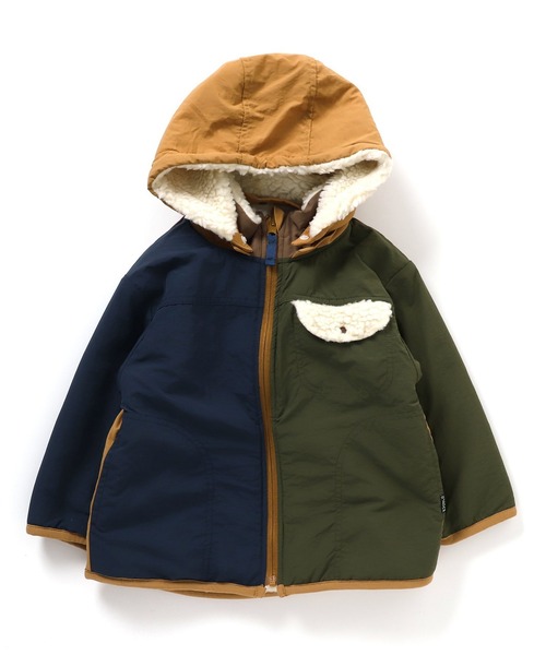 F.O.KIDS（エフオーキッズ）の「F.O.KIDS/エフオーキッズ リバーシブルマウンテンジャケット（マウンテンパーカー・キッズ・イエロー/アイボリー/ブルー/ブラウン/カーキ・130/140）」の19枚目の写真