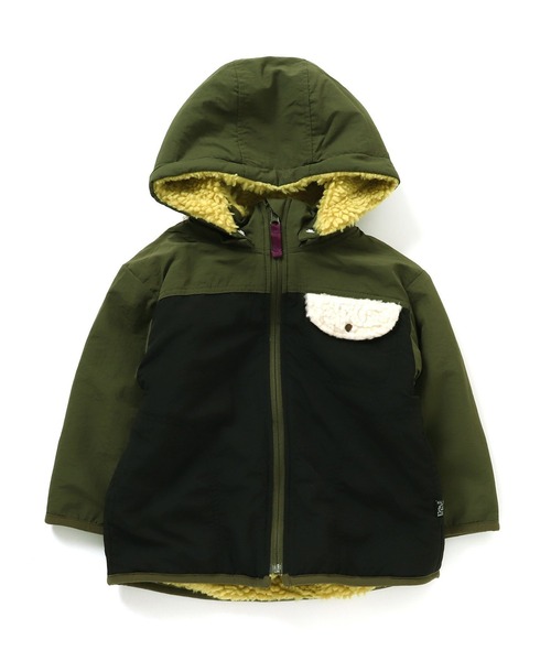 F.O.KIDS（エフオーキッズ）の「F.O.KIDS/エフオーキッズ リバーシブルマウンテンジャケット（マウンテンパーカー・キッズ・イエロー/アイボリー/ブルー/ブラウン/カーキ・130/140）」の11枚目の写真