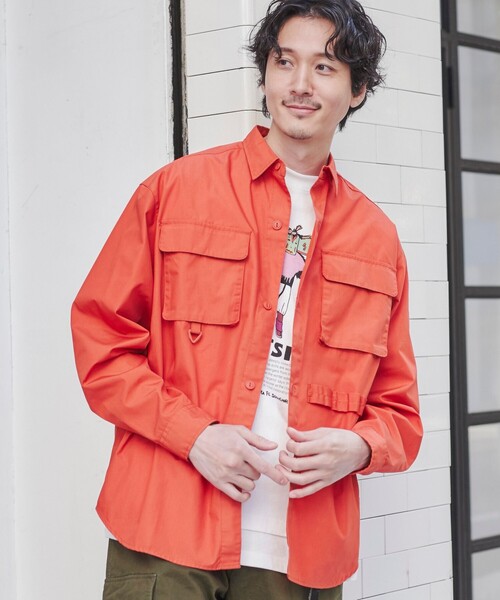 coen(コーエン)の「Chinook Sport(チヌークスポーツ)別注フィッシングシャツ(シャツ/ブラウス・メンズ・ブラック/オリーブ/オレンジ・S/M/L/XL)」の1枚目の写真