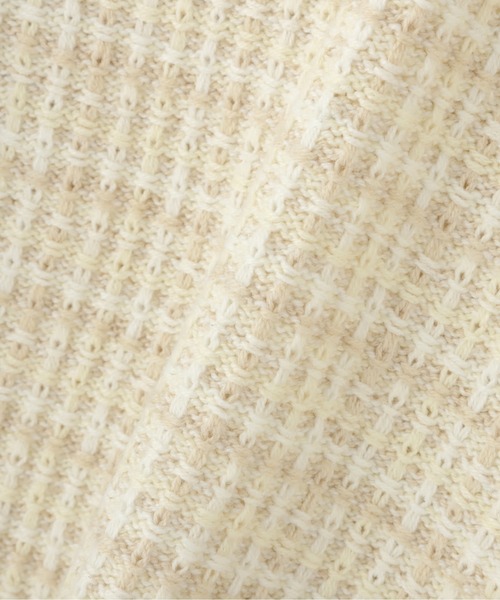 N.（N. Natural Beauty Basic）（エヌエヌナチュラルビューティーベーシック）の「◆ツイードニットカーディガン（カーディガン/ボレロ・レディース・オフホワイト/グリーン/ライトグリーン/オレンジ/ブラック・MEDIUM）」の9枚目の写真