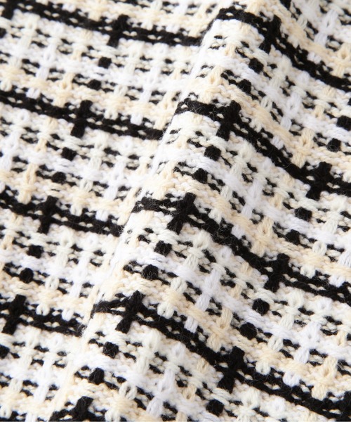N.（N. Natural Beauty Basic）（エヌエヌナチュラルビューティーベーシック）の「◆ツイードニットカーディガン（カーディガン/ボレロ・レディース・オフホワイト/グリーン/ライトグリーン/オレンジ/ブラック・MEDIUM）」の21枚目の写真