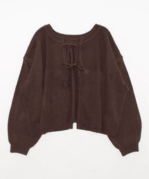Samansa Mos2 | リボン前後2WAYニットカーディガン(カーディガン/ボレロ)
