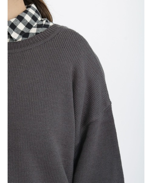 Samansa Mos2（サマンサ モスモス）の「リボン前後2WAYニットカーディガン（カーディガン/ボレロ・レディース・オフホワイト/ブラウン/グリーン/チャコール・ﾌﾘ-）」の15枚目の写真