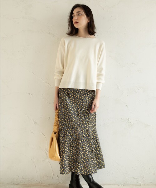 OPAQUE.CLIP（オペークドットクリップ）の「◆【C】フラワードットマーメイドフレアスカート（スカート・レディース・ダークブラウン系/ブラック系・36/38/40）」の4枚目の写真
