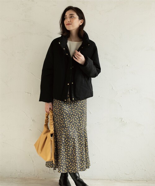 OPAQUE.CLIP（オペークドットクリップ）の「◆【C】フラワードットマーメイドフレアスカート（スカート・レディース・ダークブラウン系/ブラック系・36/38/40）」の8枚目の写真