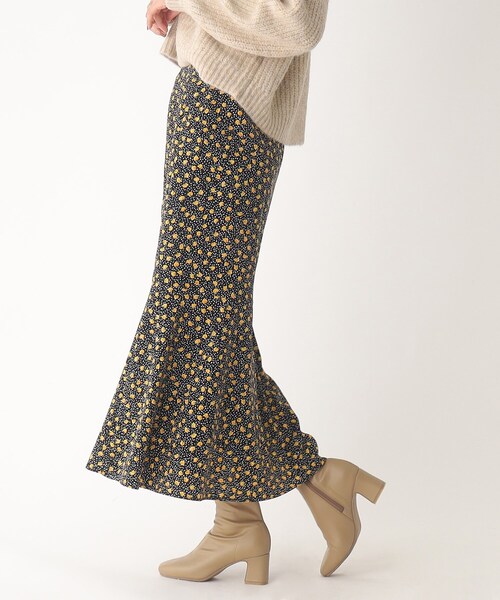 OPAQUE.CLIP（オペークドットクリップ）の「◆【C】フラワードットマーメイドフレアスカート（スカート・レディース・ダークブラウン系/ブラック系・36/38/40）」の10枚目の写真