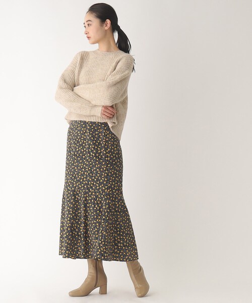 OPAQUE.CLIP（オペークドットクリップ）の「◆【C】フラワードットマーメイドフレアスカート（スカート・レディース・ダークブラウン系/ブラック系・36/38/40）」の12枚目の写真