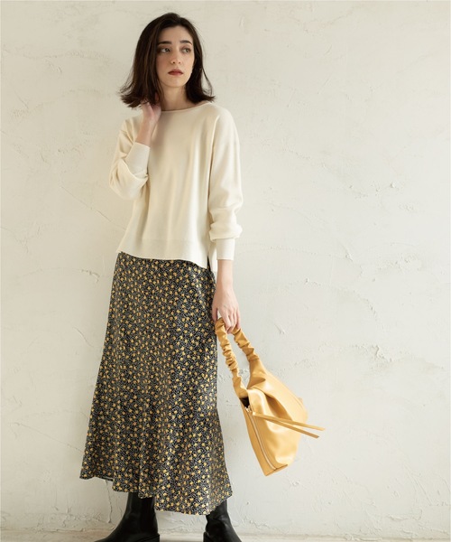OPAQUE.CLIP（オペークドットクリップ）の「◆【C】フラワードットマーメイドフレアスカート（スカート・レディース・ダークブラウン系/ブラック系・36/38/40）」の21枚目の写真