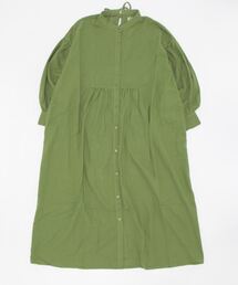 Samansa Mos2 | 後ろリボンボリューム袖ワンピース(ワンピース)