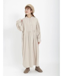Samansa Mos2 | 後ろリボンボリューム袖ワンピース(ワンピース)