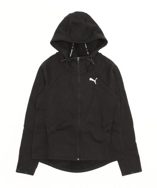 PUMA（プーマ）の「プーマ PUMA EVOSTRIPE ウィンタライズ フーデッドジャケット（パーカー・レディース・ネイビー/ブラック・S/XL/L/M）」の2枚目の写真