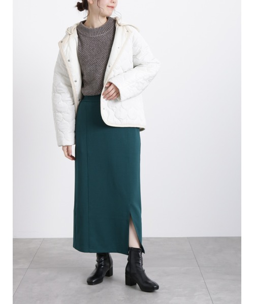 Samansa Mos2 blue（サマンサモスモスブルー）の「フード取外し2WAYキルトジャケット（その他アウター・レディース・ブラック/ベージュ/キナリ・ﾌﾘ-）」の4枚目の写真