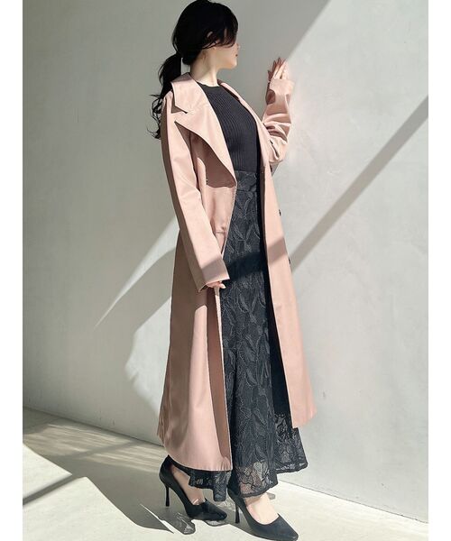 RESEXXY（リゼクシー）の「カラーシンプルトレンチコート（トレンチコート・レディース・ピンク/イエロー/ベージュ/ブラック・FREE）」の12枚目の写真