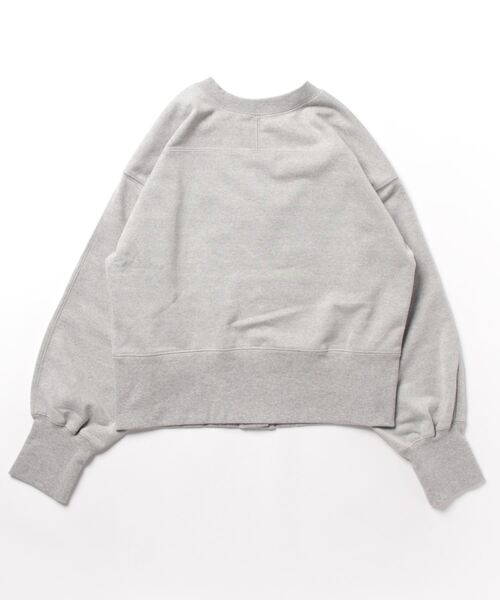 Q(キュー)の「裏毛Vネックショートカーデ(カーディガン/ボレロ・レディース・ライトグレー/ネイビー/ラベンダー・MEDIUM)」の4枚目の写真