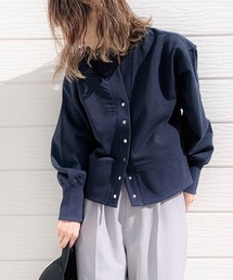 Q | 裏毛Vネックショートカーデ(カーディガン/ボレロ)