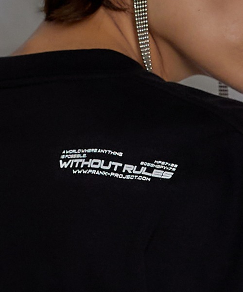 PRANK PROJECT（プランクプロジェクト）の「VIRTUALロングTEE/VIRTUAL Long Sleeve Tee（Tシャツ/カットソー・レディース・ホワイト/チャコールグレー/ブラック・FREE）」の4枚目の写真